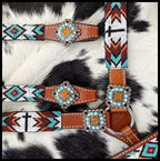 Showman Beaded Cross & Southwest Design 4 Piece Set