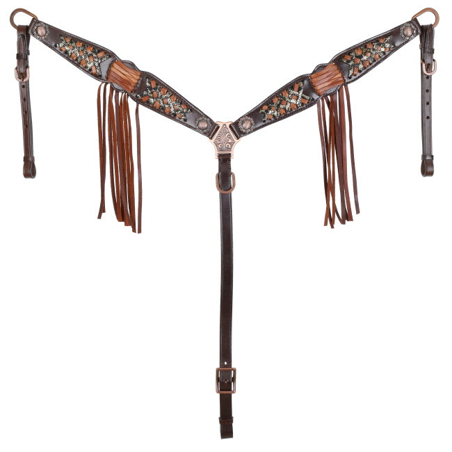 Showman Limited Edition Western Stitch One Ear Headstall and Breastcollar Set