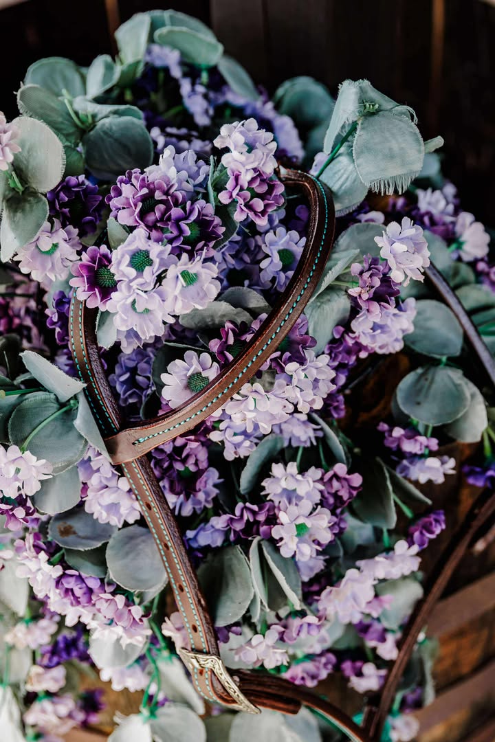 PLR One Ear Headstall Tie End Colored Stitching