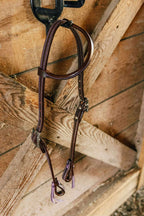 PLR One Ear Headstall Tie End Colored Stitching