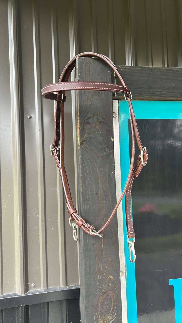 PLR Browband Headstall Quick Change Colored Stitching