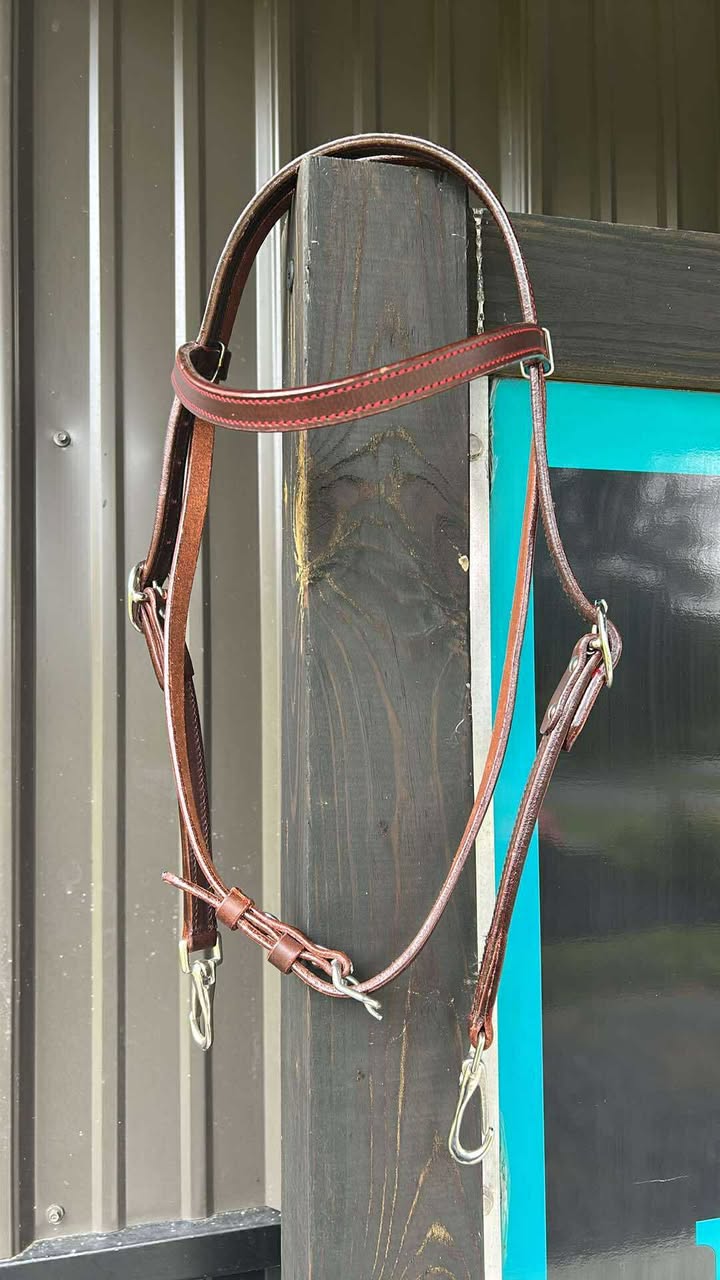 PLR Browband Headstall Quick Change Colored Stitching