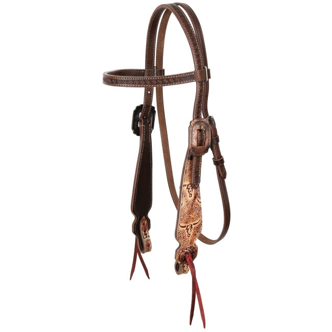 Showman Golden Horn Browband Headstall and Breastcollar Set
