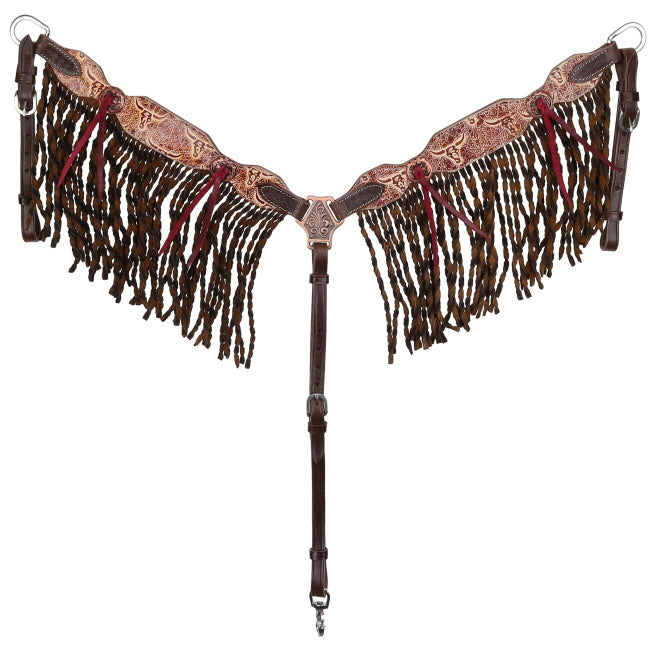 Showman Golden Horn Browband Headstall and Breastcollar Set