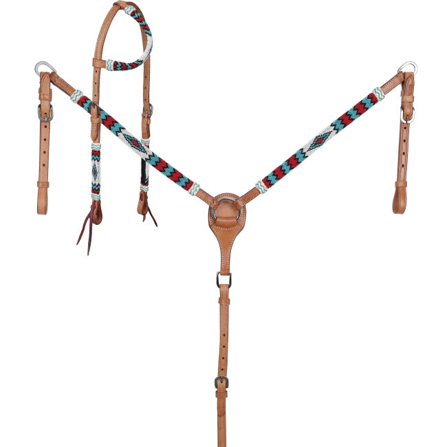 Showman Red Rock Beaded Tack Set