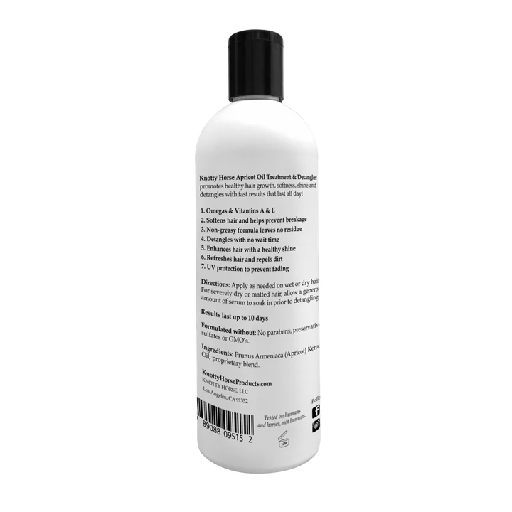Knotty Horse Apricot Oil Detangling Treatment- 12 oz.