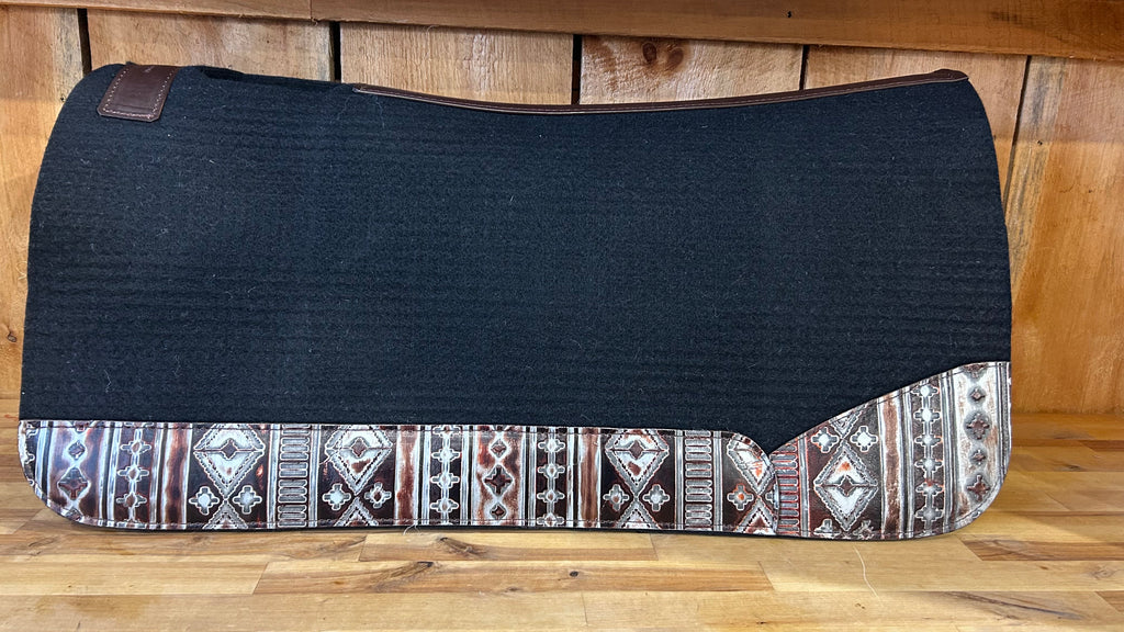 PLR Silver Aztec Black Saddle Pad