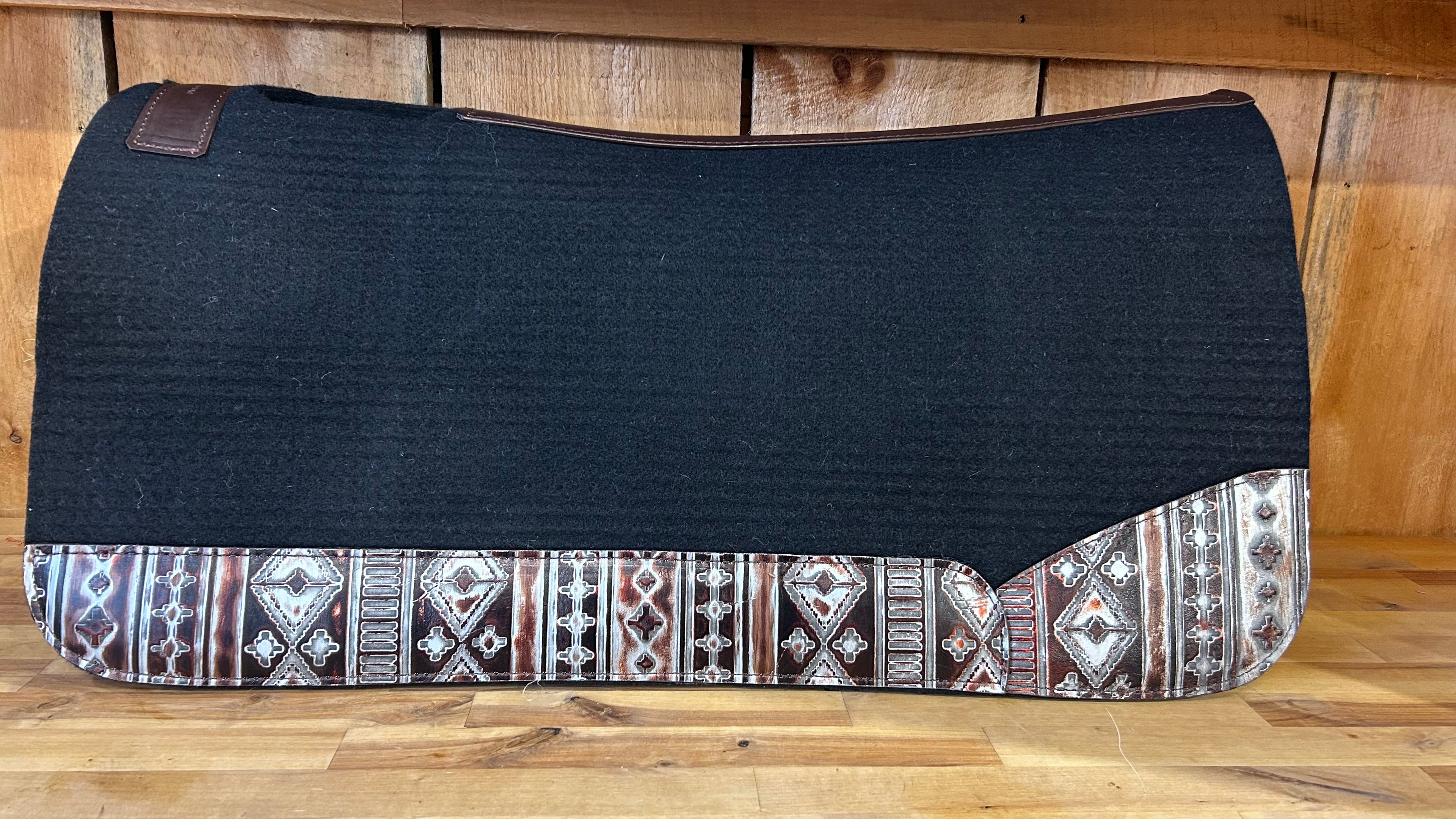 PLR Silver Aztec Black Saddle Pad
