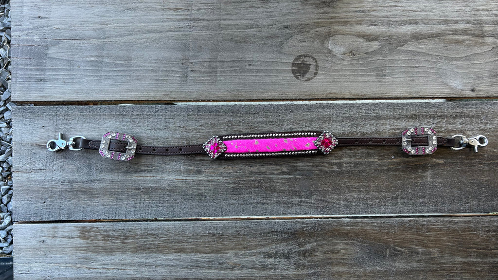 PLR Pink Cowhide Cowgirl Wither Strap