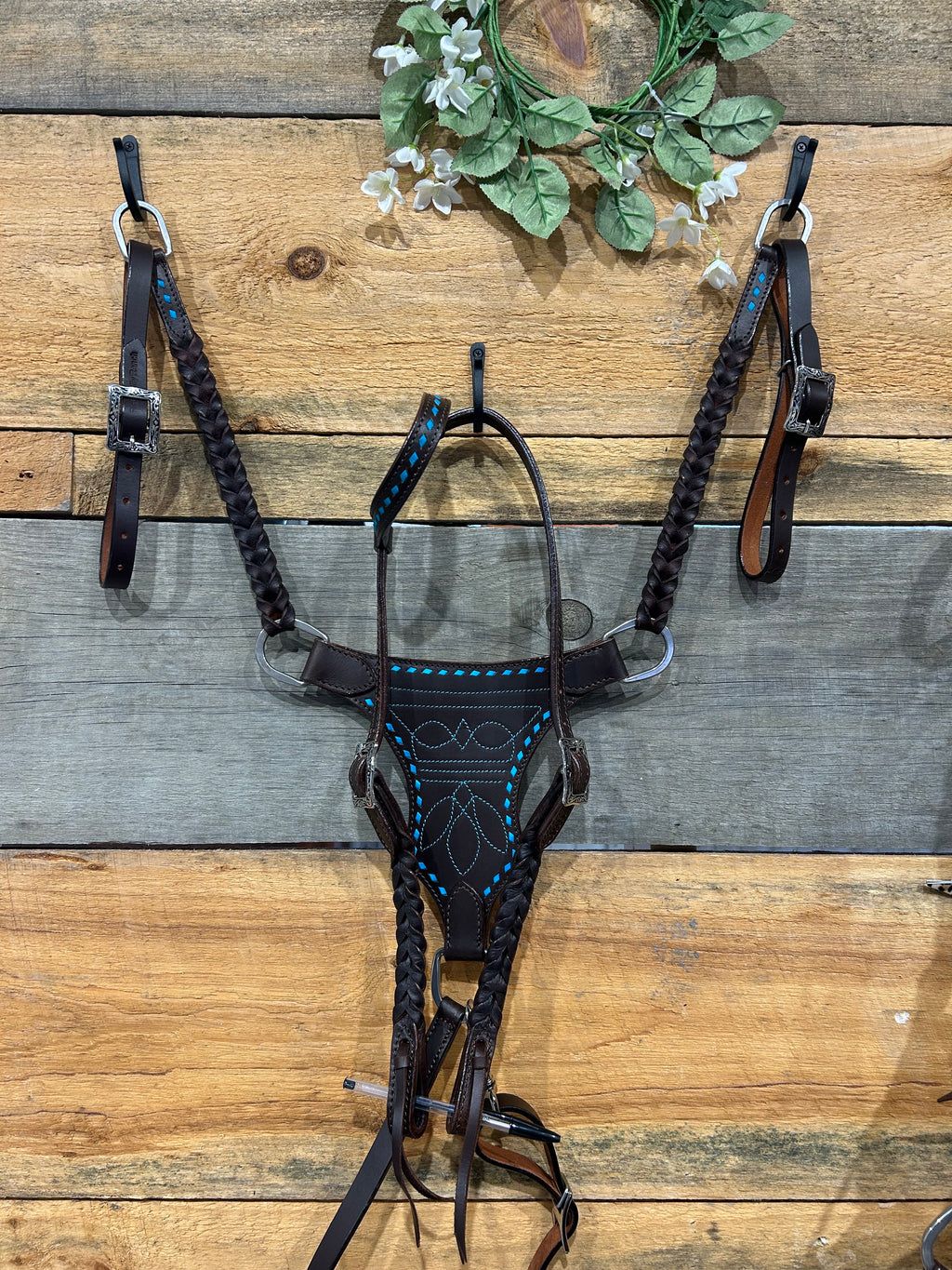 PLR Turquoise Boot Stitch Betty Tack Set