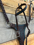 PLR Turquoise Boot Stitch Betty Tack Set