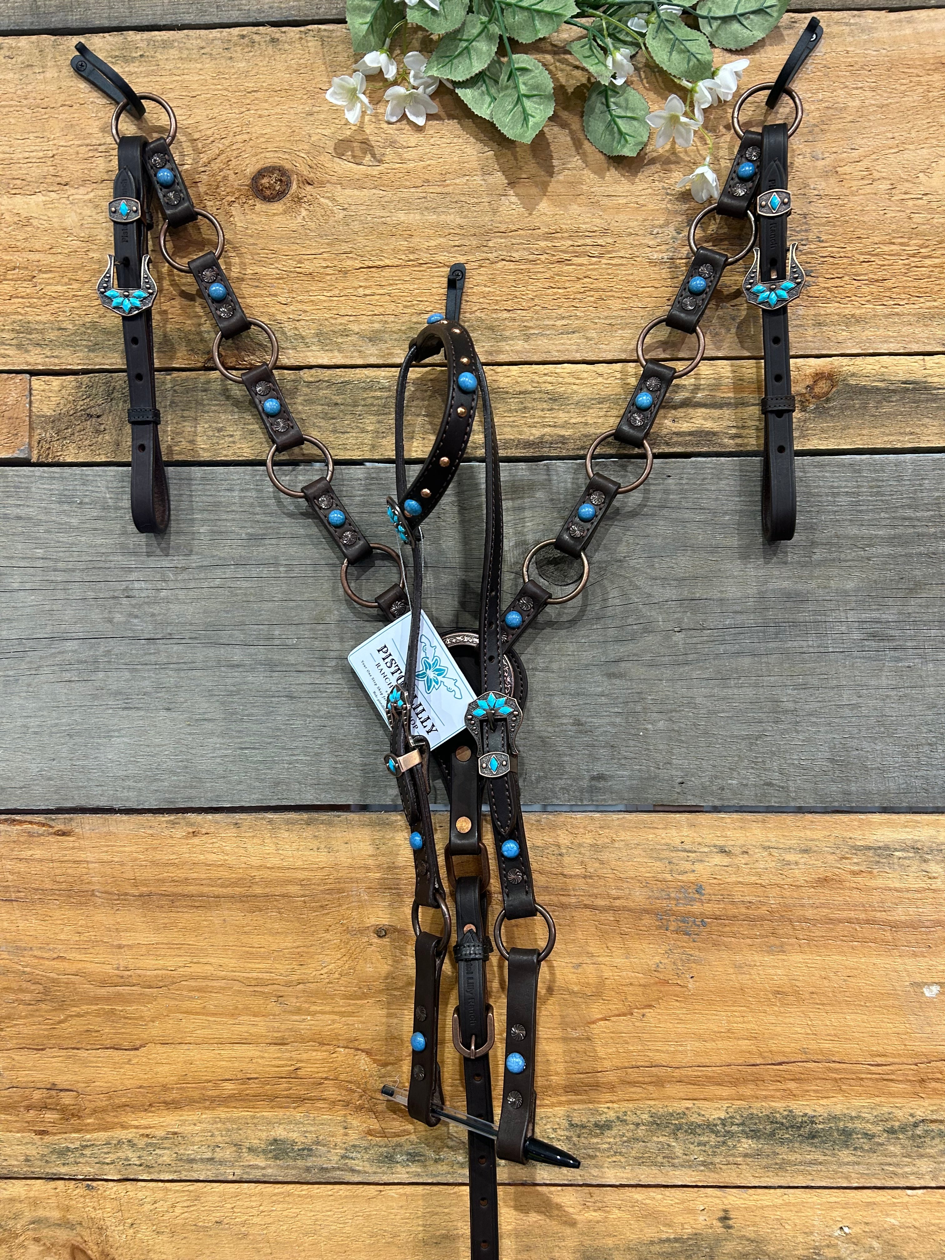 PLR Turquoise Stone Tack Set