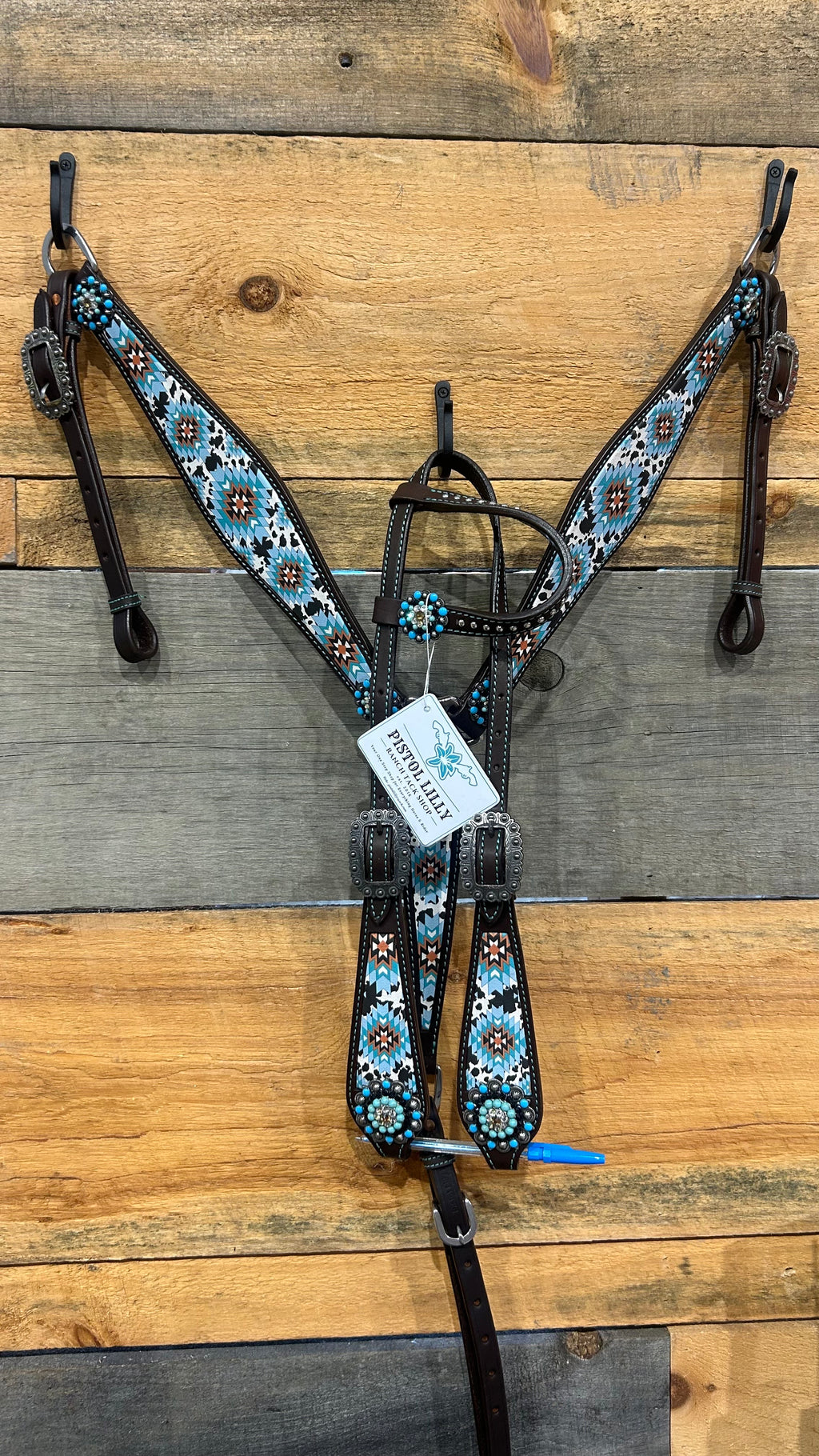 PLR Cow Aztec Tack Set