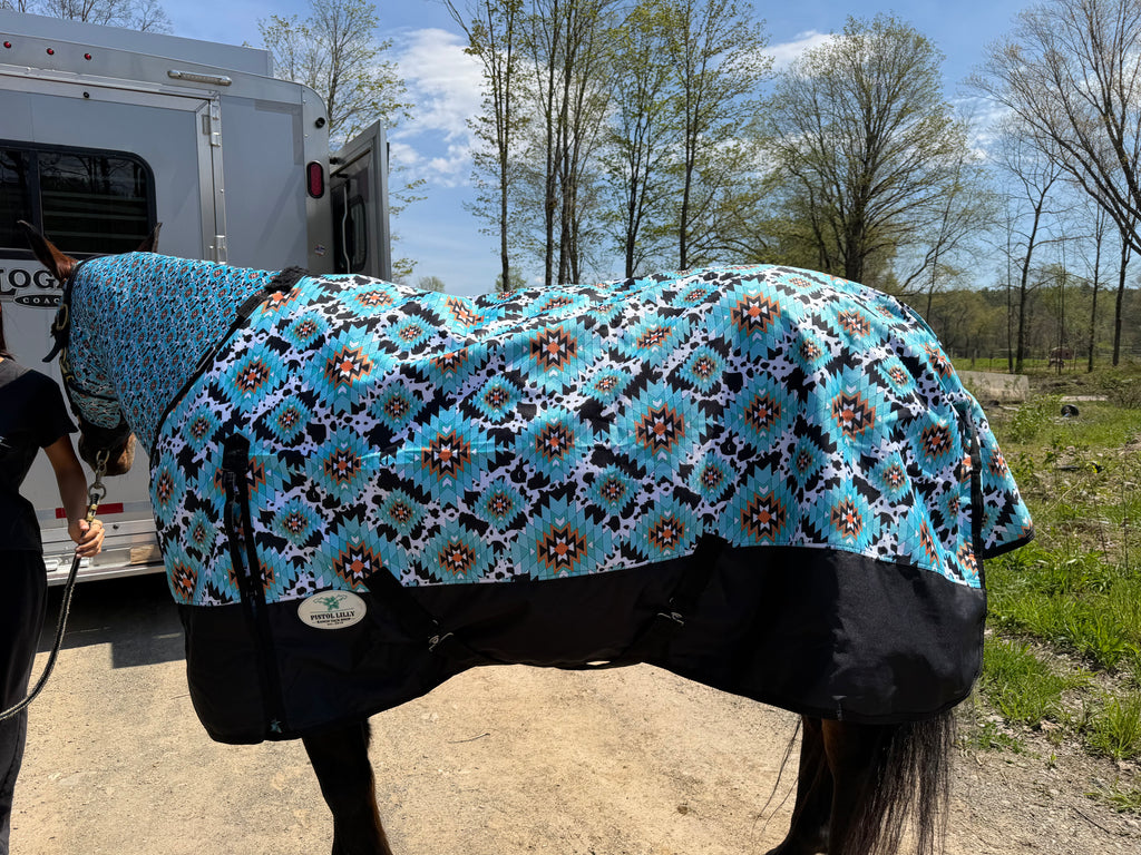 PLR Rain Sheet Cow Aztec
