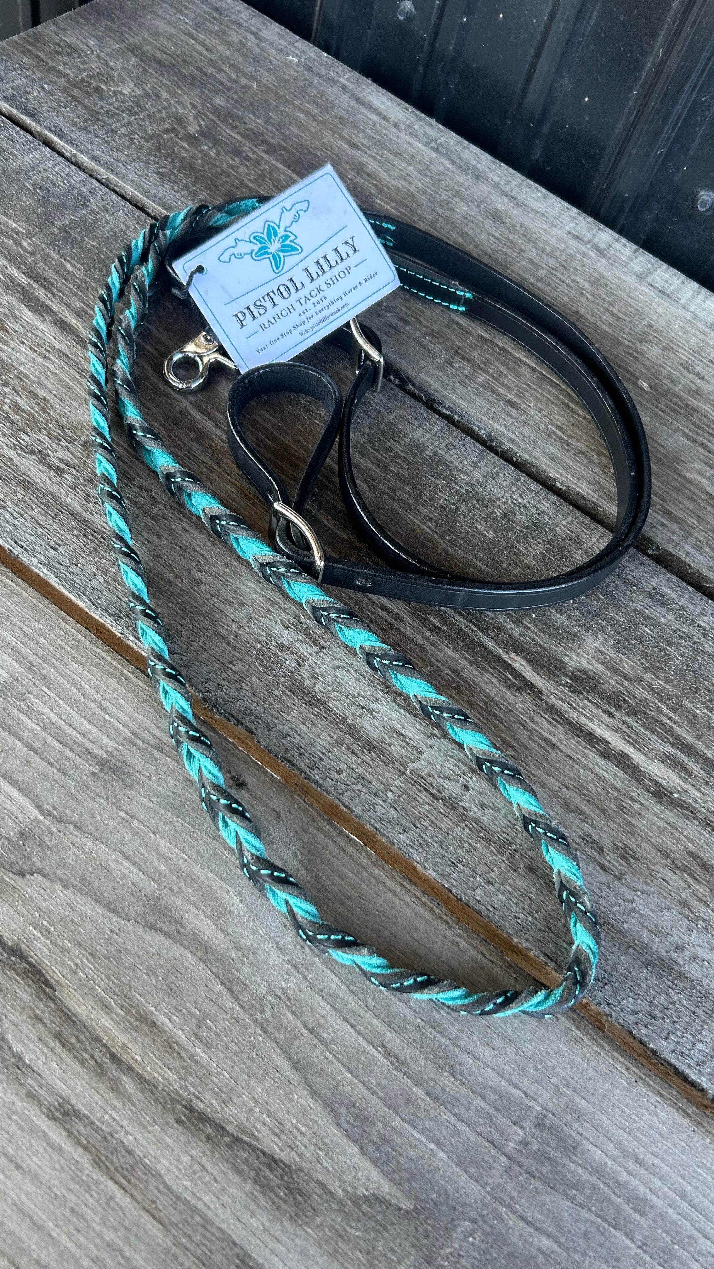 PLR Black Braided Barrel Reins
