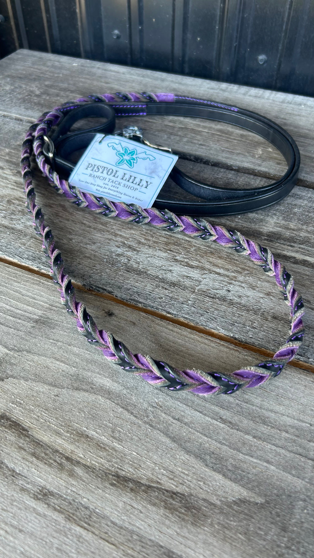 PLR Black Braided Barrel Reins