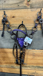 PLR Purple Dust Cowhide Tack Set