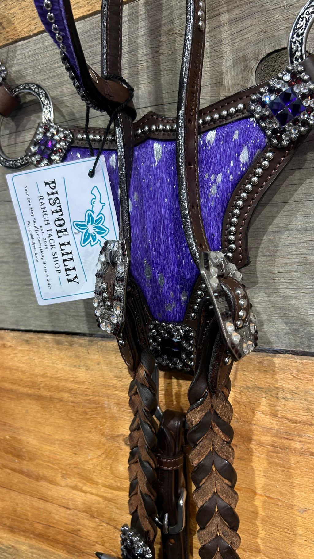 PLR Purple Dust Cowhide Tack Set
