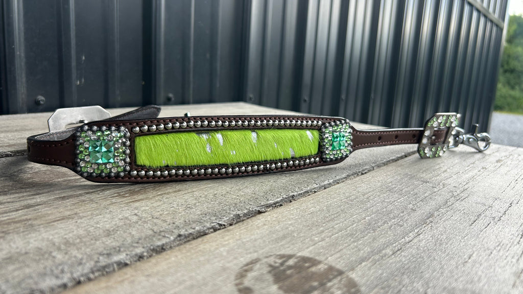 PLR Wicked Lime Cowhide Wither Strap