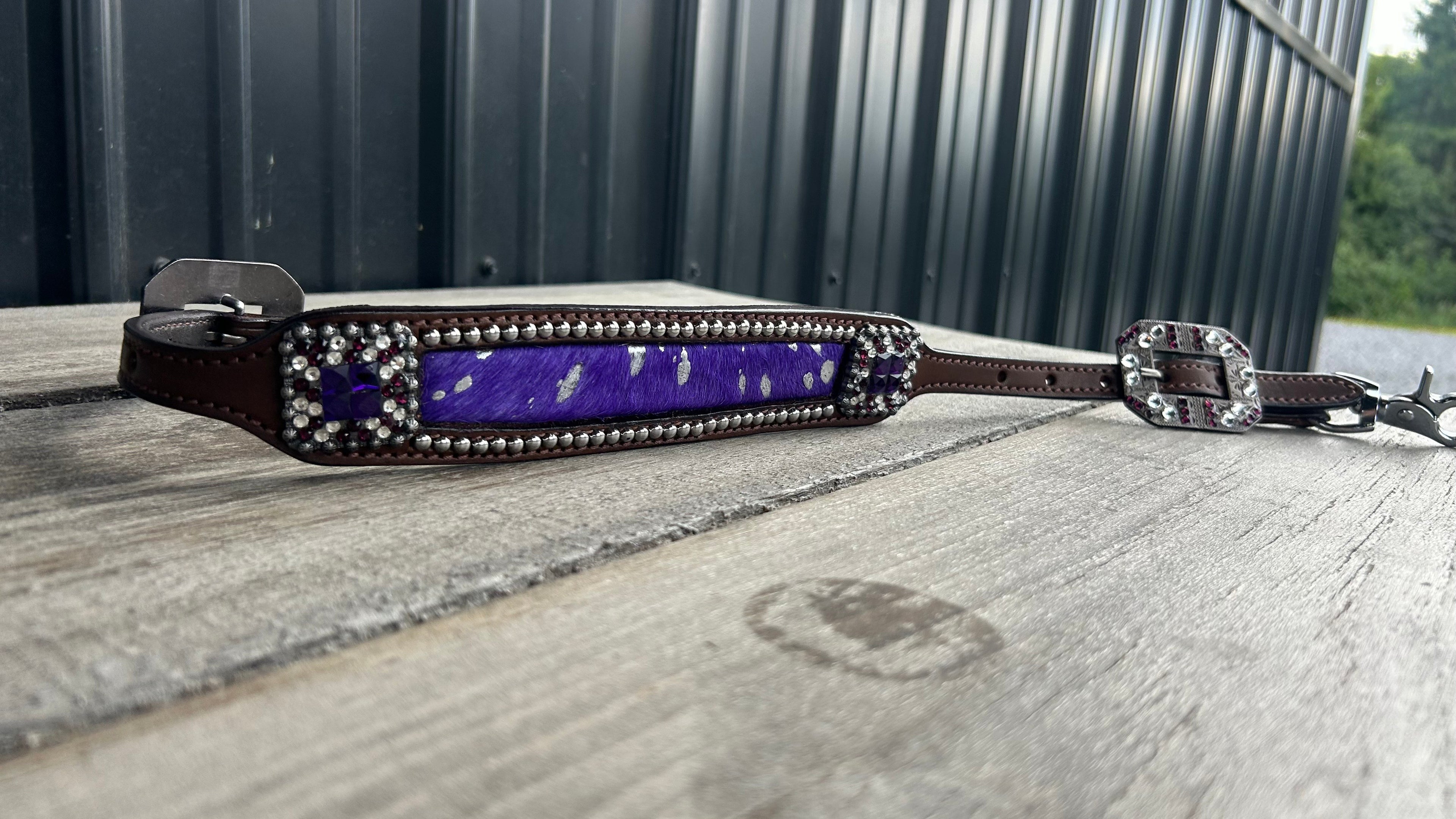 PLR Purple Dust Cowhide Wither Strap