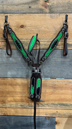 PLR Electric Lime Gator Tack Set