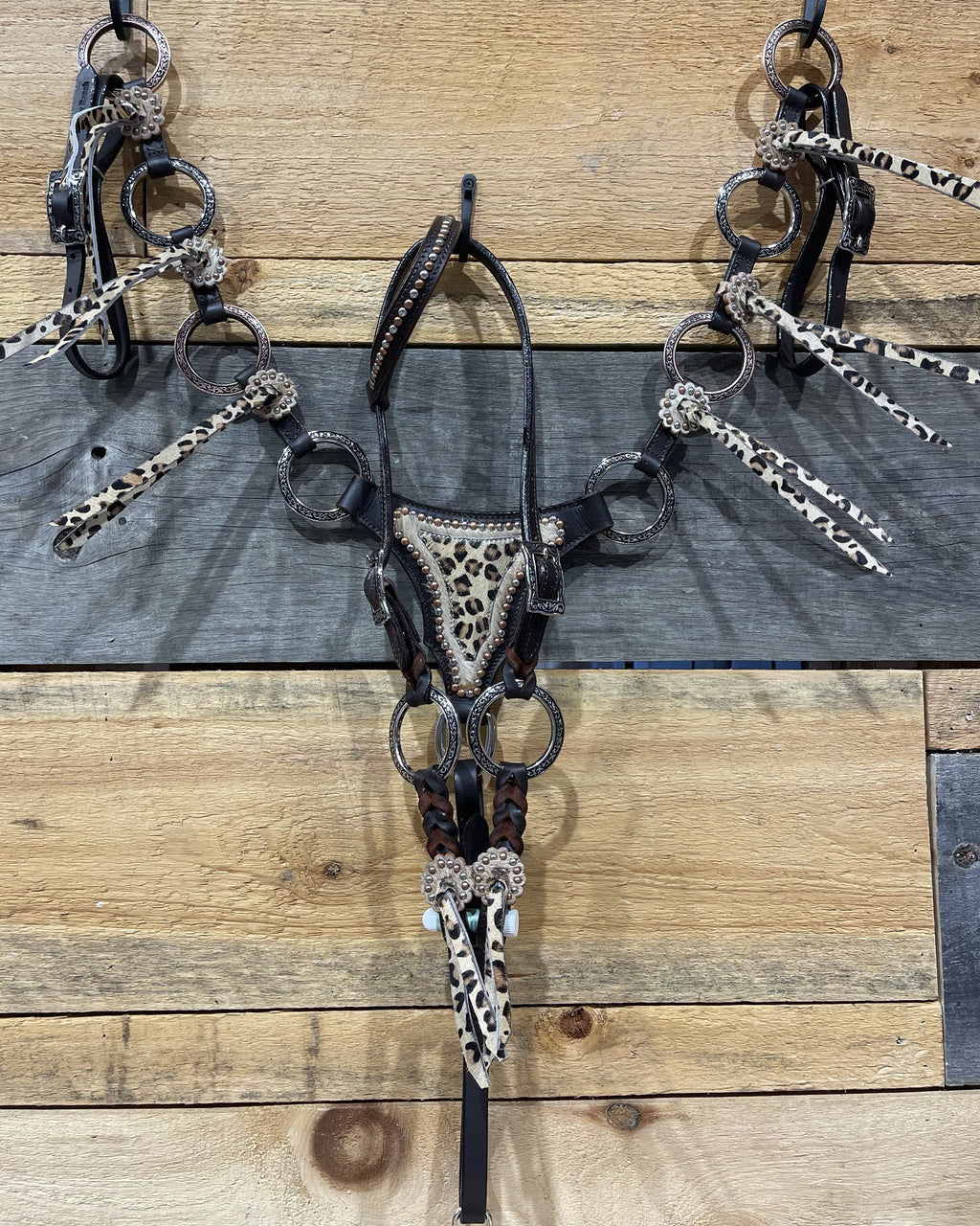 PLR Leopard Cowhide Tack Set