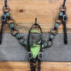 PLR Wicked Lime Cowhide Tack Set