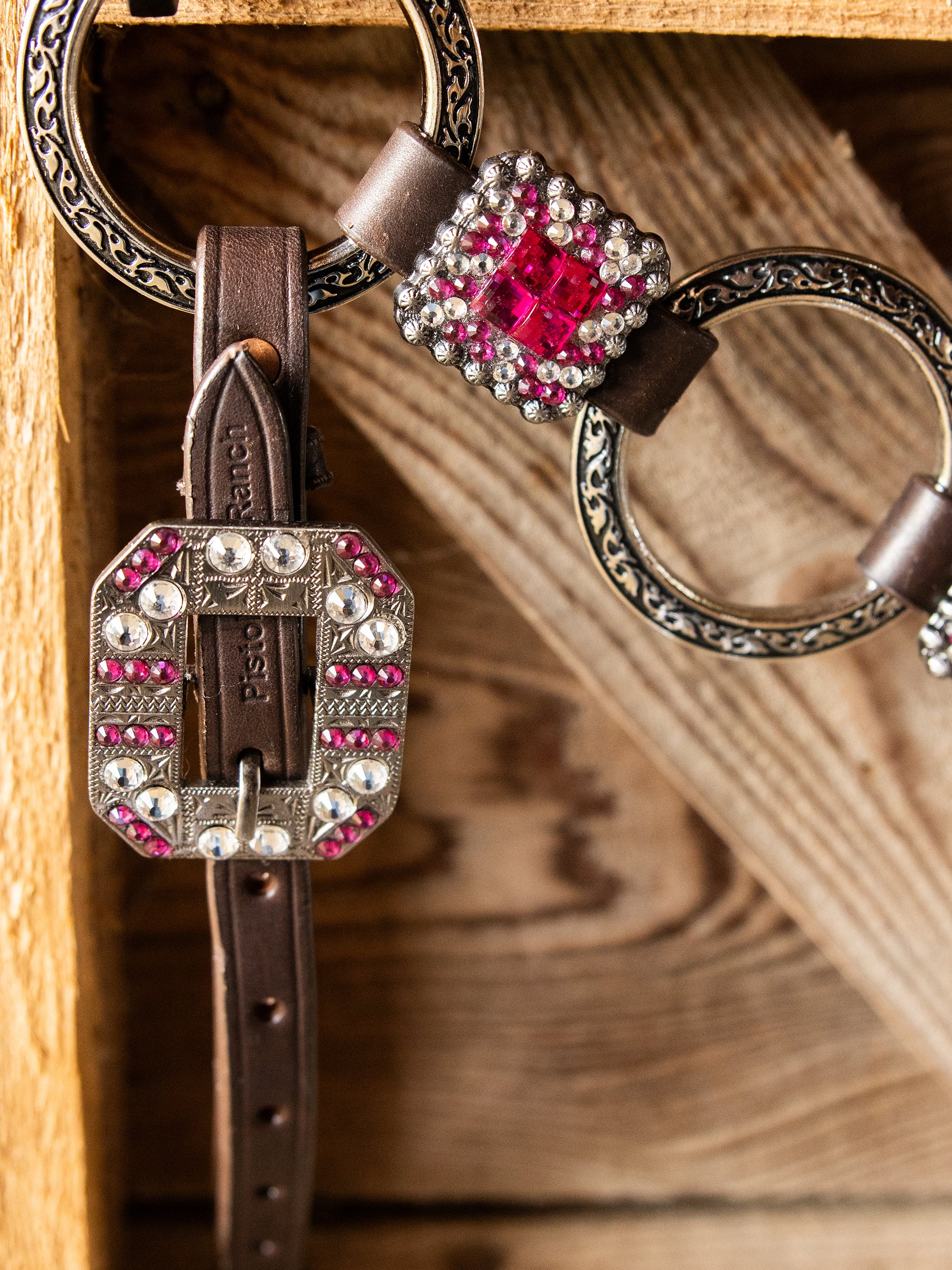 PLR Pink Cowhide Cowgirl Tack Set