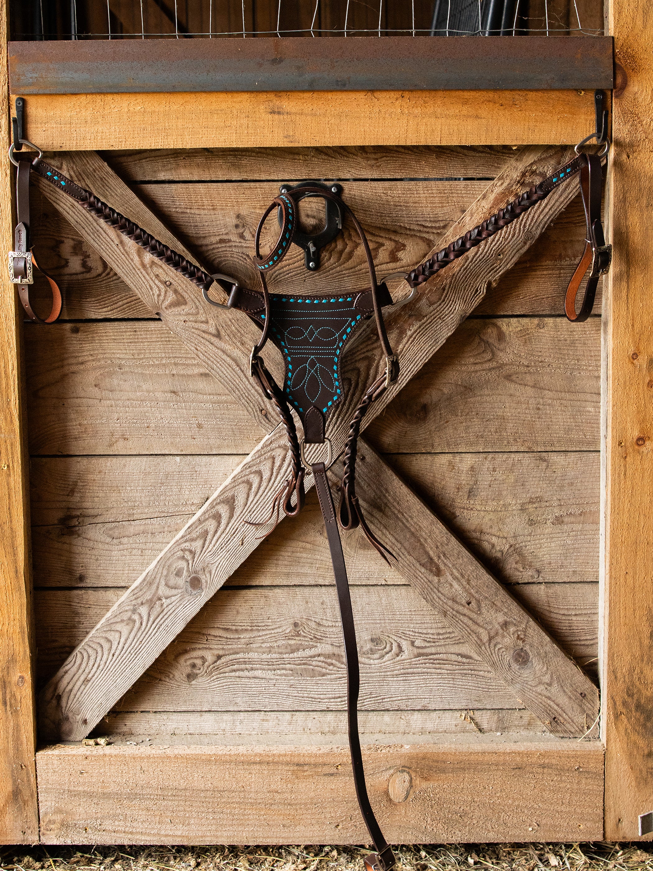PLR Turquoise Boot Stitch Betty Tack Set