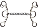 Classic Equine Long Shank Gag Barrel Bit With Chain