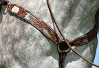 Circle Y PONY Filigree Brindle Cowhide Breastcollar