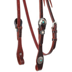 Showman Turquoise Halo Browband Headstall