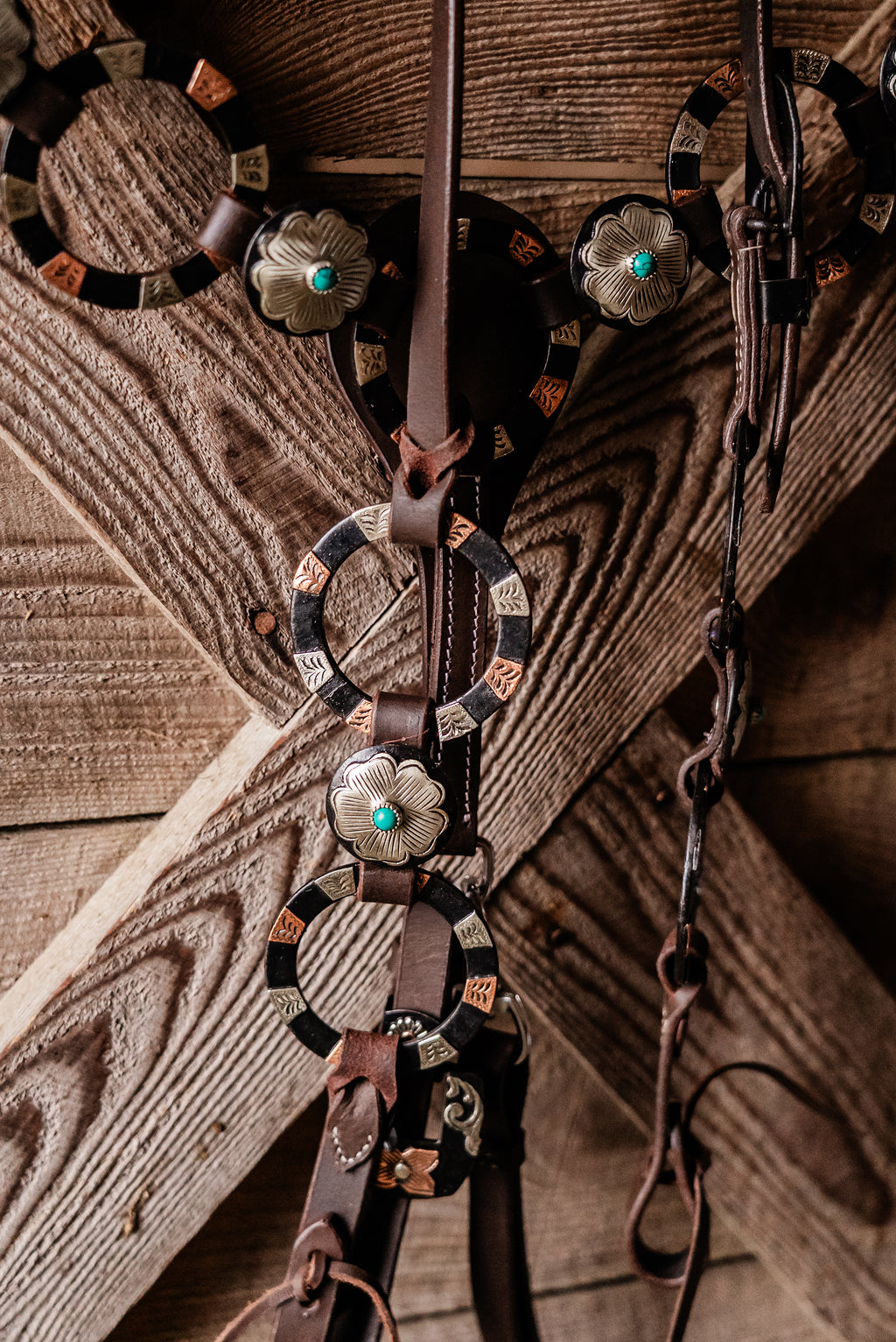 PLR Silver And Gold Gunsmoke Tack Set