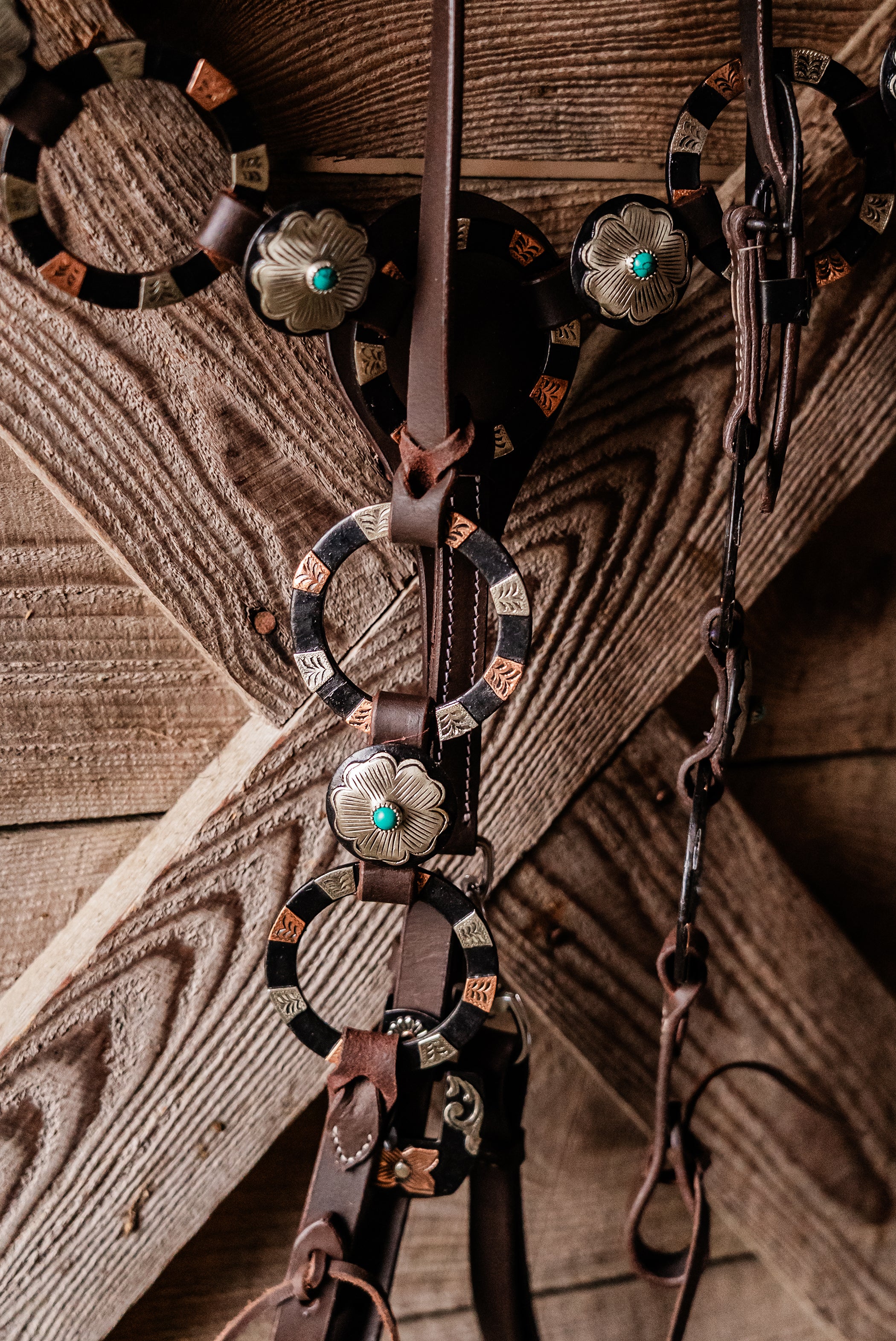 PLR Silver And Gold Gunsmoke Tack Set