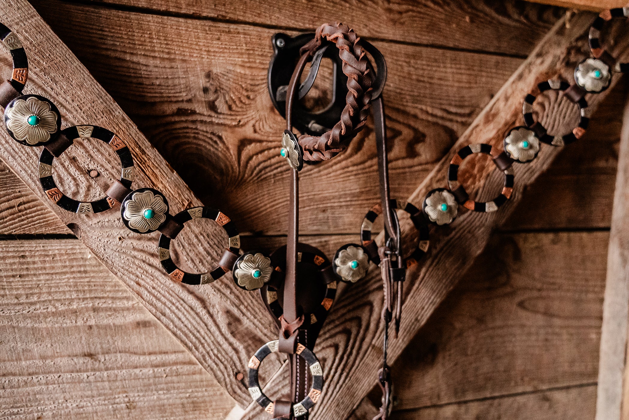 PLR Silver And Gold Gunsmoke Tack Set