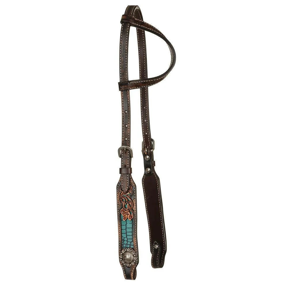 Circle Y Filigree Turquoise Gator Headstall
