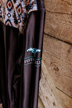 PLR Rodeo Shirt Rust Aztec Print